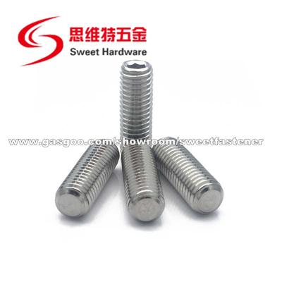 SS304 Stainless Steel DIN913 Flat POINT Grub Set Screw
