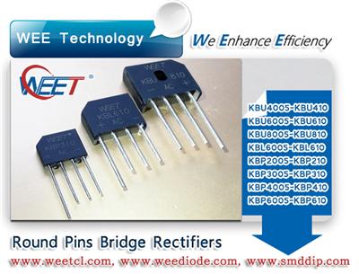 WEET-Diodes-Packing-GBP210-KBU410-KBU810-GBU410-KBJ604-KBJ1010-GBJ604-Bridge-Rectifiers-Applications-Rectifiers-Cross-Reference