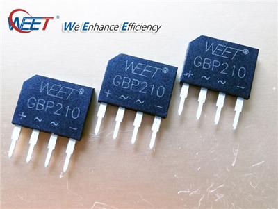 WEET 2.0 AMPS. Glass Passivated Bridge Rectifiers GBP2005 THRU GBP210 (GBP2005, GBP201,GBP202, GBP204, GBP206, GBP208, GBP210)