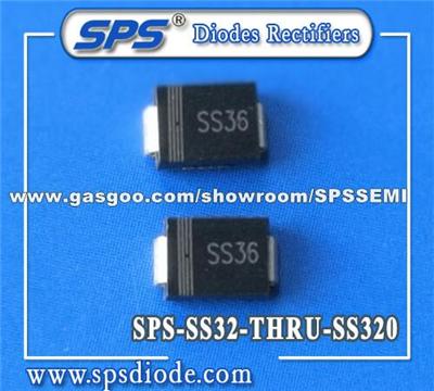 SPS 3A 20V 200V SKY SMD Diodes SS32 SS34 SS36 SS38 SS310 SS315 SS320 SMC Package
