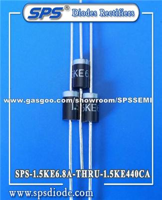 SPS 1500W 6.8V-540V TVS Axial Diodes 1.5KE6.8CA 1.5KE12CA 1.5KE440CA DO-27 Package