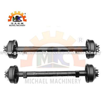 6 Wheel Bolts X190 PCD 3ton Agricultural Trailer Rear Wheel Axle With Hydraulic Brakes