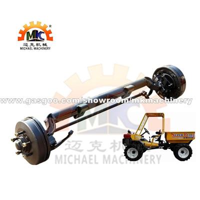 4X2 Small Mini Trailer Front Wheel Steering Axle With 1ton Axle Payload