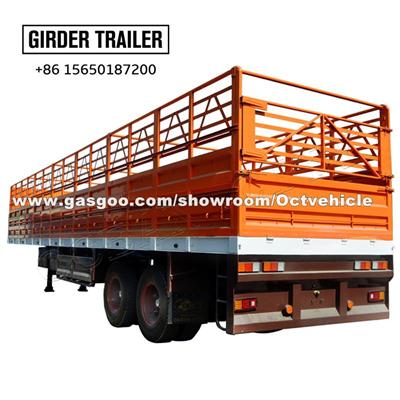 China Fantory Customized 2 Axles Fence Semi Trailer For Sale