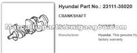 Hyundai Crankshaft 23111-35020