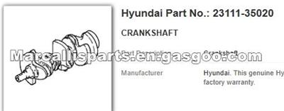 Hyundai Crankshaft 23111-35020