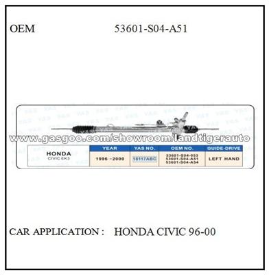 POWER STEERING RACK OEM 53601-S04-A51 HONDA CIVIC 96-00