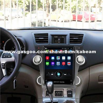 Vertical Screen 12.1 Inch Android Head Unit Multimedia For Toyota Highlander 2009-2014