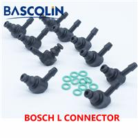 BASCOLIN Injector Oil Return Connector L Type Bosch Backflow Pipe Rubber