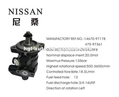 Power Steering Pump For NISSAN RF8-2 475-97361