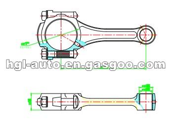 Connecting Rod 12161-77300 For SUZUKI ST100,F8A/F10A, 462Q,465Q/QQ1.1