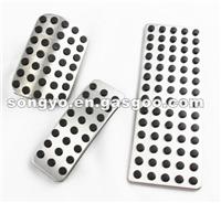 ZPARTNERS Car Foot Pedal Covers Aluminum Rubber Footrest Pedals Rubber Aluminum Pedals For Mercedes W211