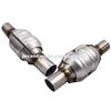 2pcs Universal Three-Way High-Flow EPA Catalytic Converter Standard