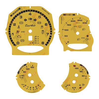 Gauge Face For Porsche Carrera 991/Cayenne 958/Panamera 970 Turbo 300KM/H Yellow