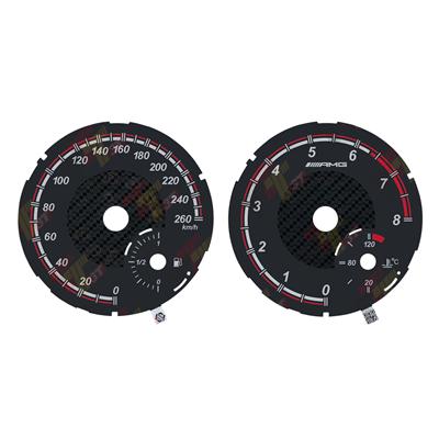 Gauge Face For Mercedes W166 X166 W164 W463 Instrument With Red Color Scale Mark