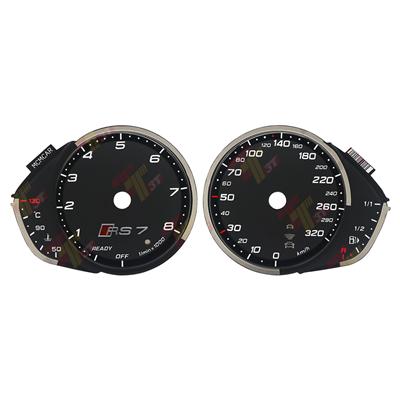 Gauge Face For Audi A7 S7 RS7 C7 Instrument Cluster Black 320KM/H