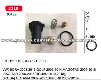 Thermostat For VW( BORA 2008-2016,GOLF 2009-2014,MAGOTAN 2007-2016 ,SAGITAR 2006-2015,TIGUAN 2010-2018), SKODA( OCTAVIA 2007-2017,SUPERB 2009-2016) ,0