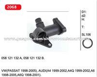 Coolant Flange For VW(PASSAT 1998-2005), AUDI(A4 1999-2002,A4Q 1999-2002,A6 1998-2005,A6Q 1998-2001) , 058 121 132 A, 058 121 132 B