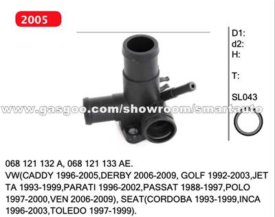 Coolant Flange For VW(CADDY 1996-2005,DERBY 2006-2009, GOLF 1992-2003,JET TA 1993-1999,PARATI 1996-2002,PASSAT 1988-1997,POLO 1997-2000,VEN 2006-2009)