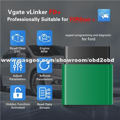 Vgate VLinker FD+ V2.2 Version ELM327 BLE BT3.0 OBD2 Adapter