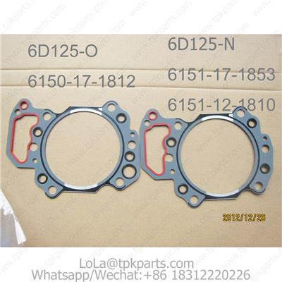 S6D125-N Cylinder Head Gasket 6151-17-1853 6151-12-1810