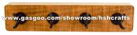 Wooden & Metal Wall Hooks, 4 Hooks, Brown Backboard 18F269