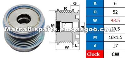 ALTERNATOR PULLEY 04L903021B, 04L903021C, 04L903021D, 04L903021E, 04L903021F