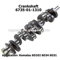 Engine Crankshaft 6735-01-1310 For Komatsu Excavator Diesel Engine Parts 6D102 6D34 6D31 Construction Machinery Part