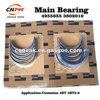 Crankshaft Main Bearing Set 4955855 3802010 For Cummins 4BT 4BT3.9 Engine