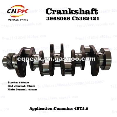 Engine Parts:Crankshaft 3968066 C5362421 For Cummins 4BT3.9 Engine