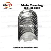 Engine Bearing:Crankshaft Bearing/Main Bearing 6204-21-8100 For KOMATSU 4D95L 4D95S