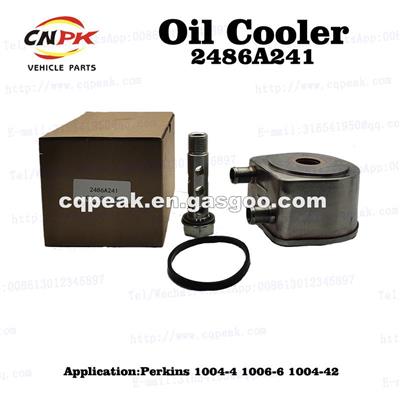 Diesel Engine Spare Parts Oil Cooler 2486A241 For Perkins 1004-4 1006-6 1004-42 Excavator