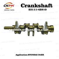 D4BB Crankshaft 23111-42910 23111-42003D For HYUNDAI Diesel Engine Forklift Parts