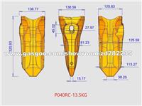 Komatsu Bucket Teeth P020RC,P025RC,P030RC,P040RC,P050RC,P070RC,P085RC,P0120RC,P0200RC