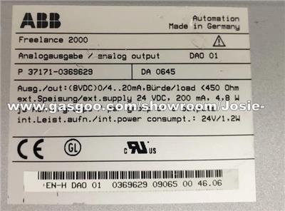 ABB DAO01 0369629M Analog Output As Of V 3