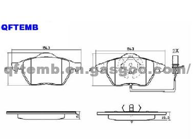 D840-7715 VOLKSWAGENREARVW Passat Brake Pad