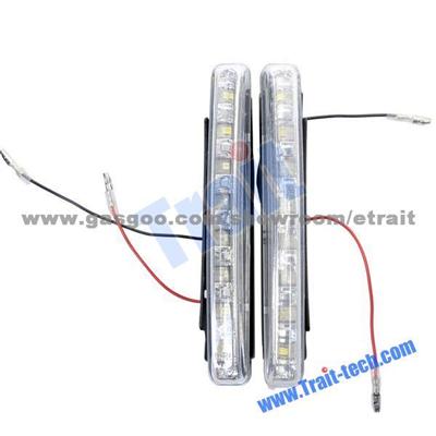 C06 1W 8-LED Auto Daytime Running Lamps (Pair/DC12-17V)