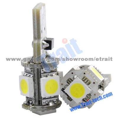 F105C T10 1W 5050 SMD 5- LEDWhite Light Bulbs for Car (Pair/DC12-17V)