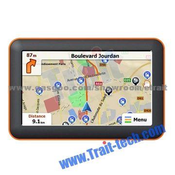5.0 Inch TFT Touch Screen GPS With FM Transmitter And AV In, SD Card Containing IGO Map