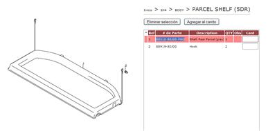 Buy Parcel Shelf Carpet