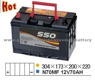 Storage Battery For Auto N70MF 12v 70ah