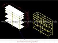ABS/PE Coated Pipe Rack/Tube Rack For Warehouse Storage