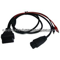 CY-DC241, OBD Diagnostic Cable,OBD-II Female TO PSA 2P Male+BATTERY CLAMP