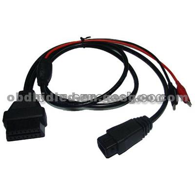 CY-DC241, OBD Diagnostic Cable,OBD-II Female TO PSA 2P Male+BATTERY CLAMP