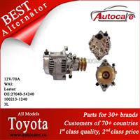 Hot Sale Toyota Alternator Ref. OE NO.:27040-54240 100213-1240