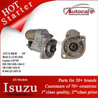 Isuzu Starter Ref. OE NO.: 581100-166-2 581100-183-0 8-94123-387-0