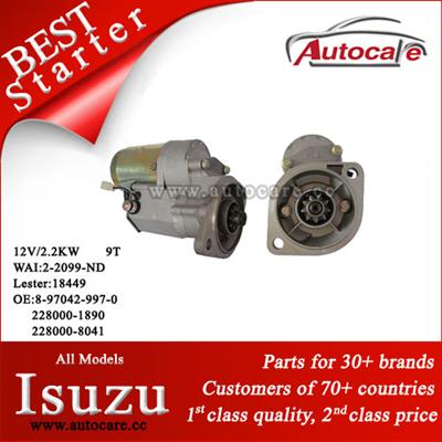 High Quality Isuzu Starter Ref. OE NO.: 8-97042-997-0 228000-1890 228000-8041