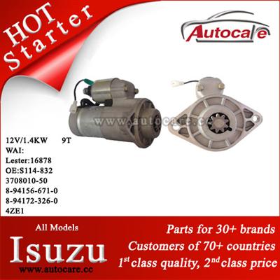 Isuzu Starter Ref. OE NO.: S114-832 3708010-50 8-94156-671-0 8-94172-326-0