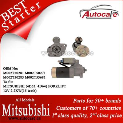 Hot Sale Mitsubishi Starter Ref. OE NO.: M002T50281 M002T50271 M002T50285 M002T53681