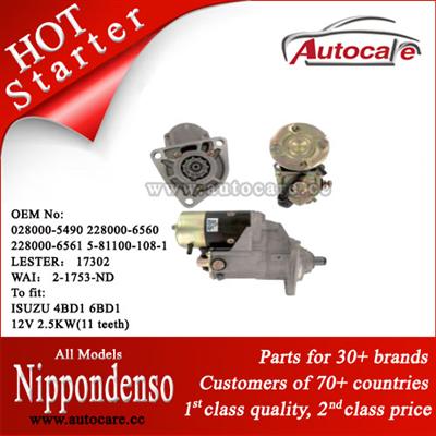 Best Quality Nippondenso Starter Ref. OE NO.: 028000-5490 228000-6560 228000-6561